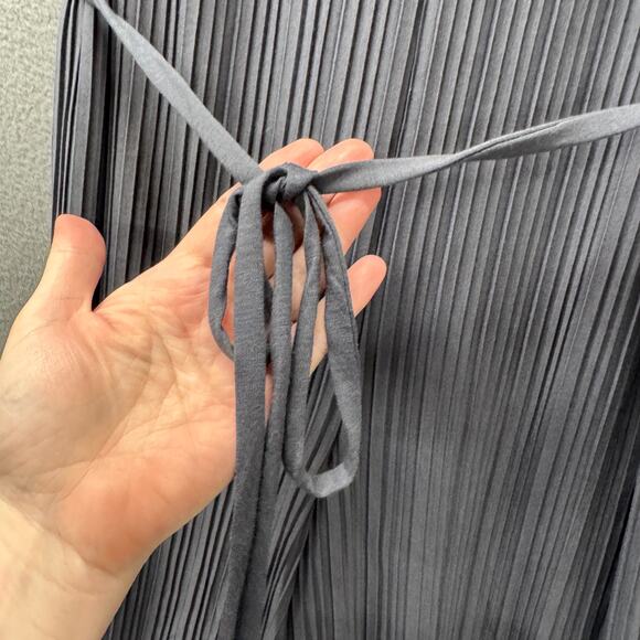 Pure Jill Elements Romper Womens 3X Gray Pleated Jumpsuit Wide Leg V-Neck Belted - Picture 7 of 12